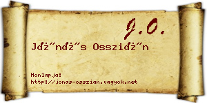 Jónás Osszián névjegykártya